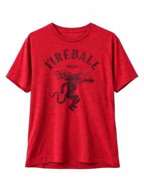 FIREBALL WHISKY Red Graphic Tee
